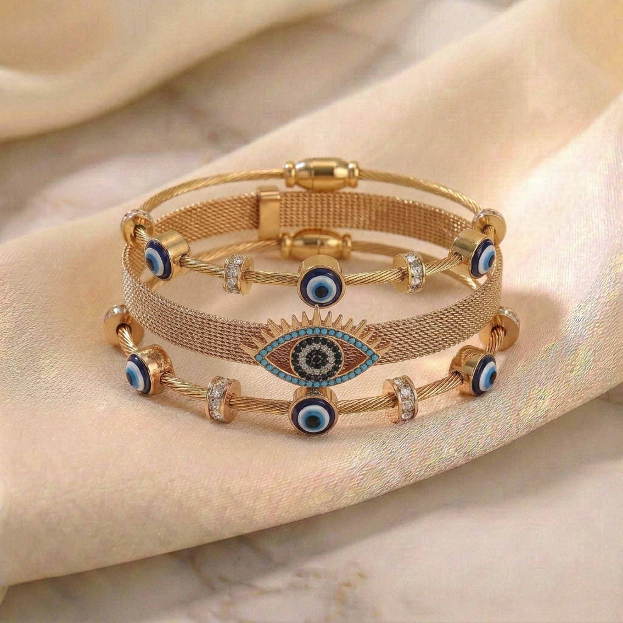 Mystic Evil Eye Bangle Stack (30% OFF)