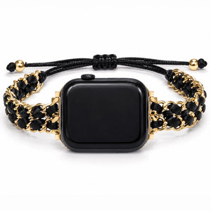 Black Gold Weave Watch Strap | Anti-tarnish | Watch Accessory
