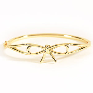 Bow Knot Bangle | Anti-tarnish | Gold Plated | Openable