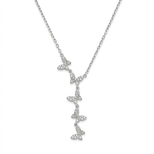 Butterfly Cascade 925 Sterling Silver Necklace