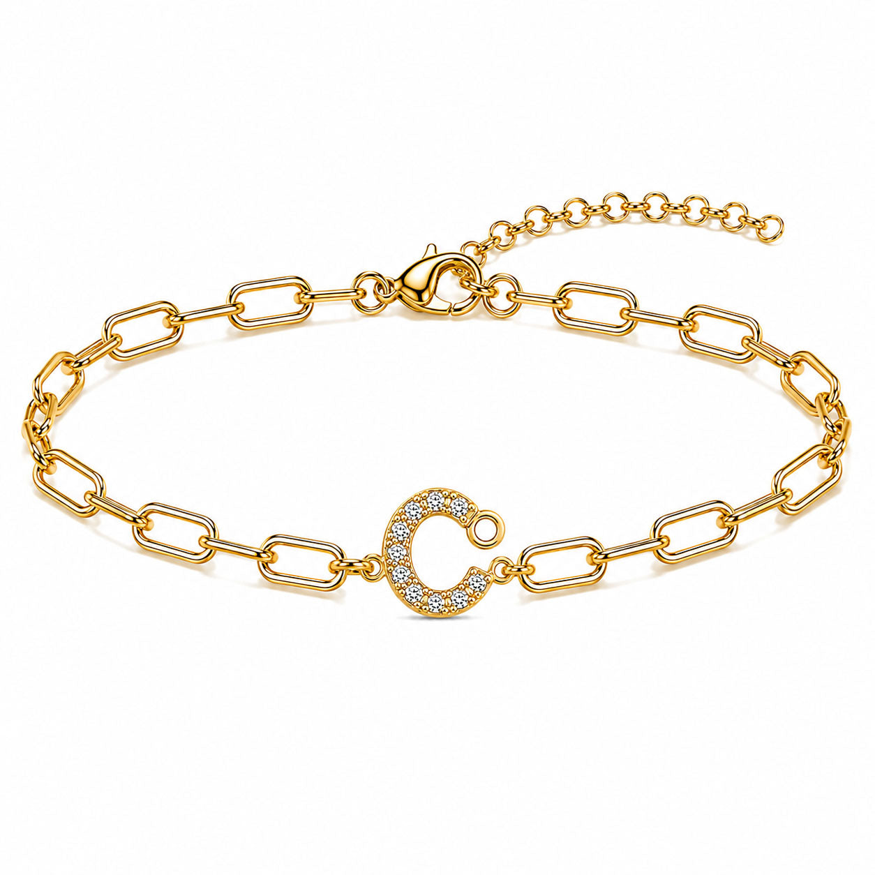 Initial Link Bracelet