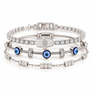 Celeste Evil Eye Stack | Anti-tarnish