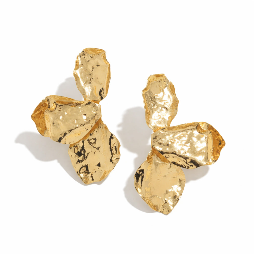 Statement Gold Flora Earring