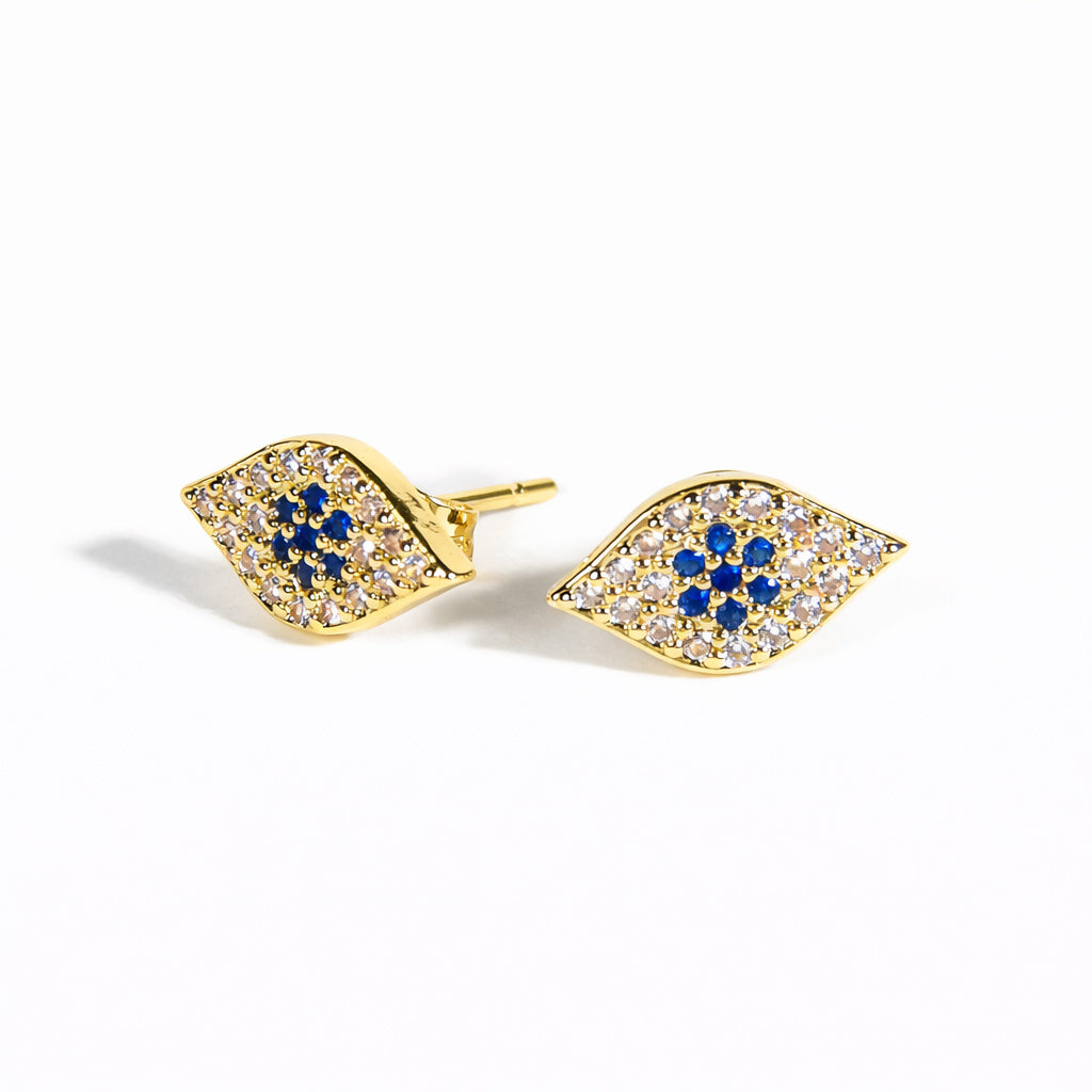 Delicate Evil Eye Studs