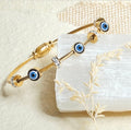 Classic Evil Eye Bangle | Gold-Plated | Rose Gold, Gold & Silver
