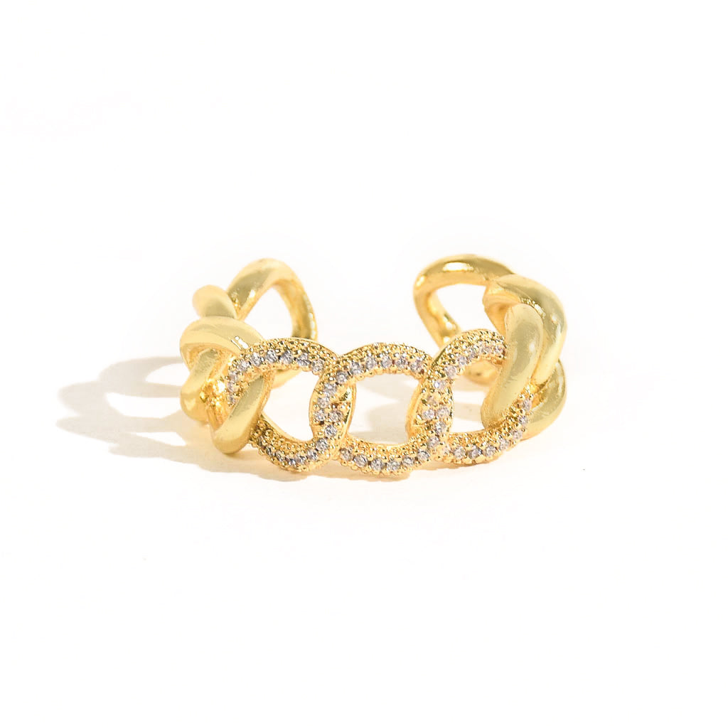 Studded Link Chain Ring