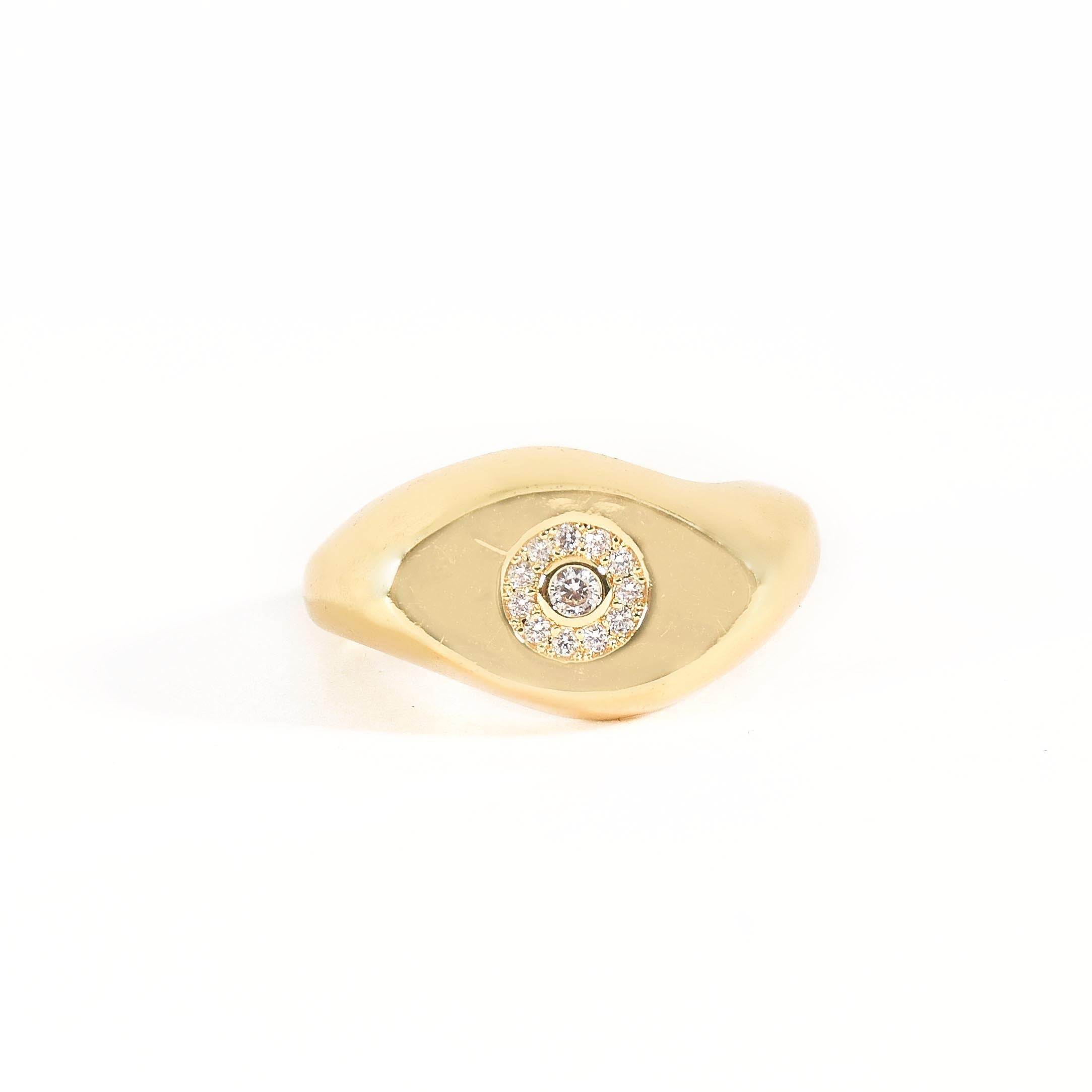 Single Stone Evil Eye Ring