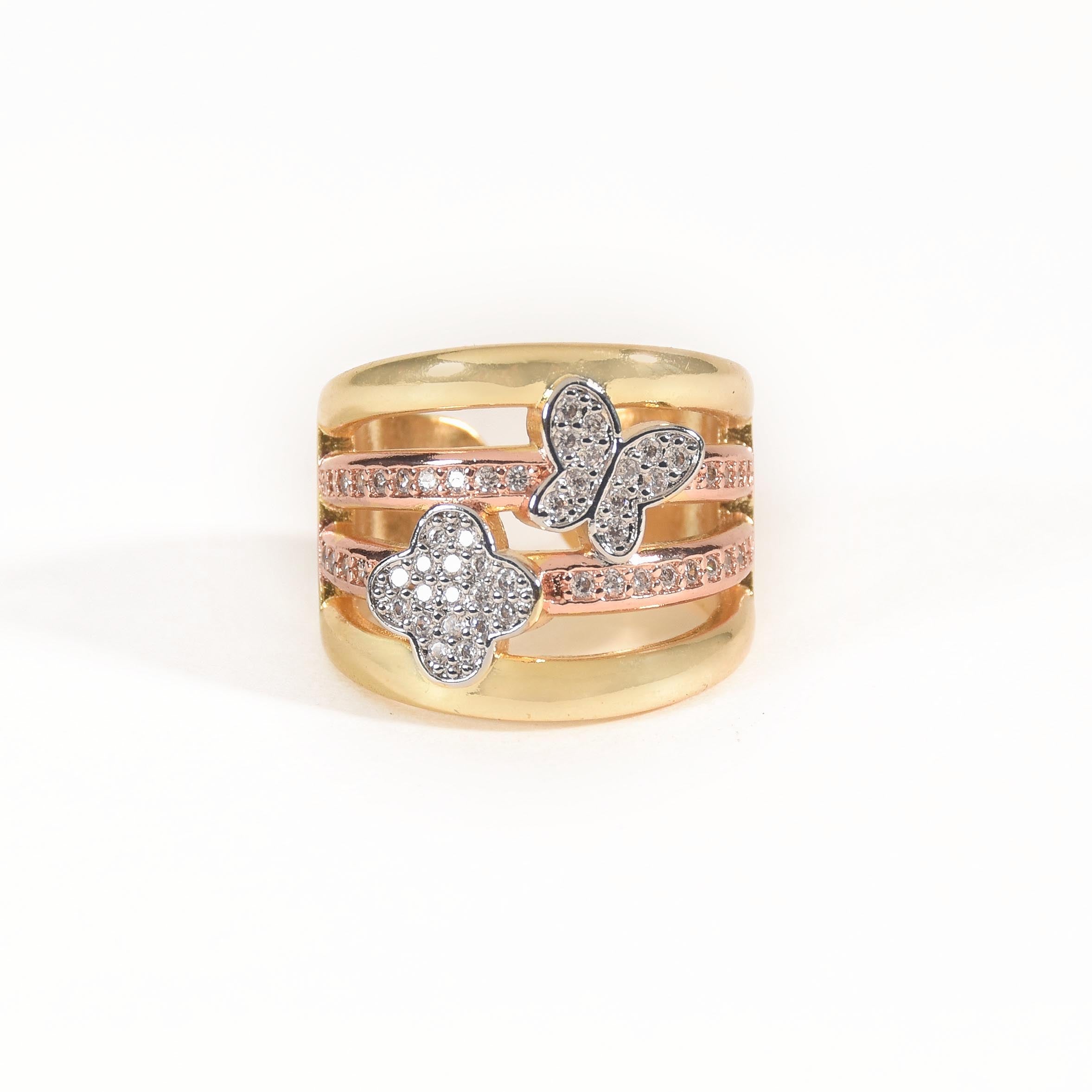 Clover & Butterfly Ring
