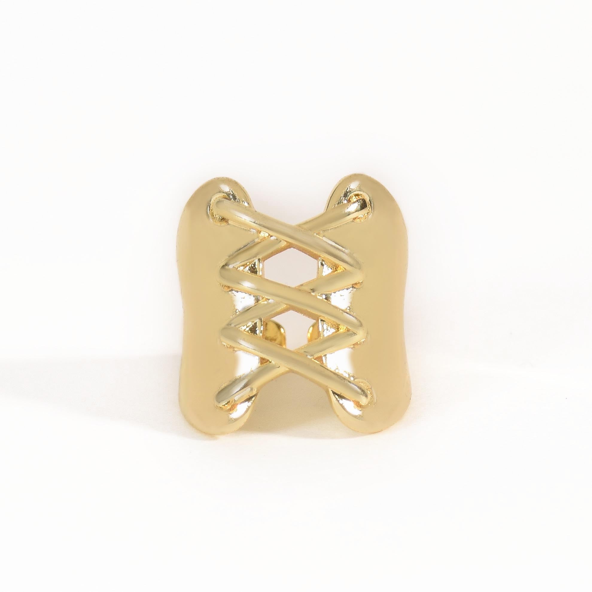 Criss Cross Thick Ring