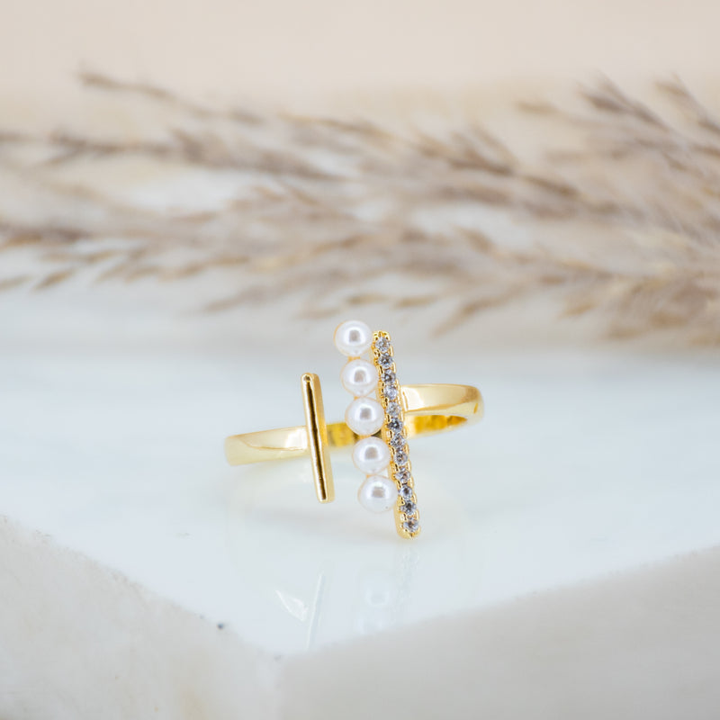 Pearl Slab Ring