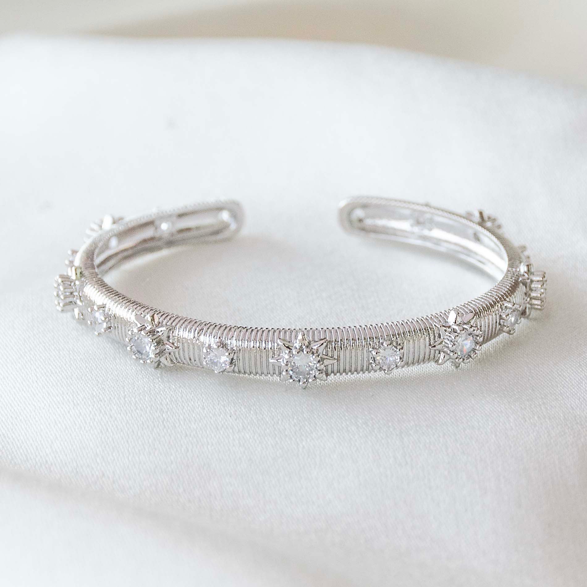 Crochet Studded Dainty Bangle