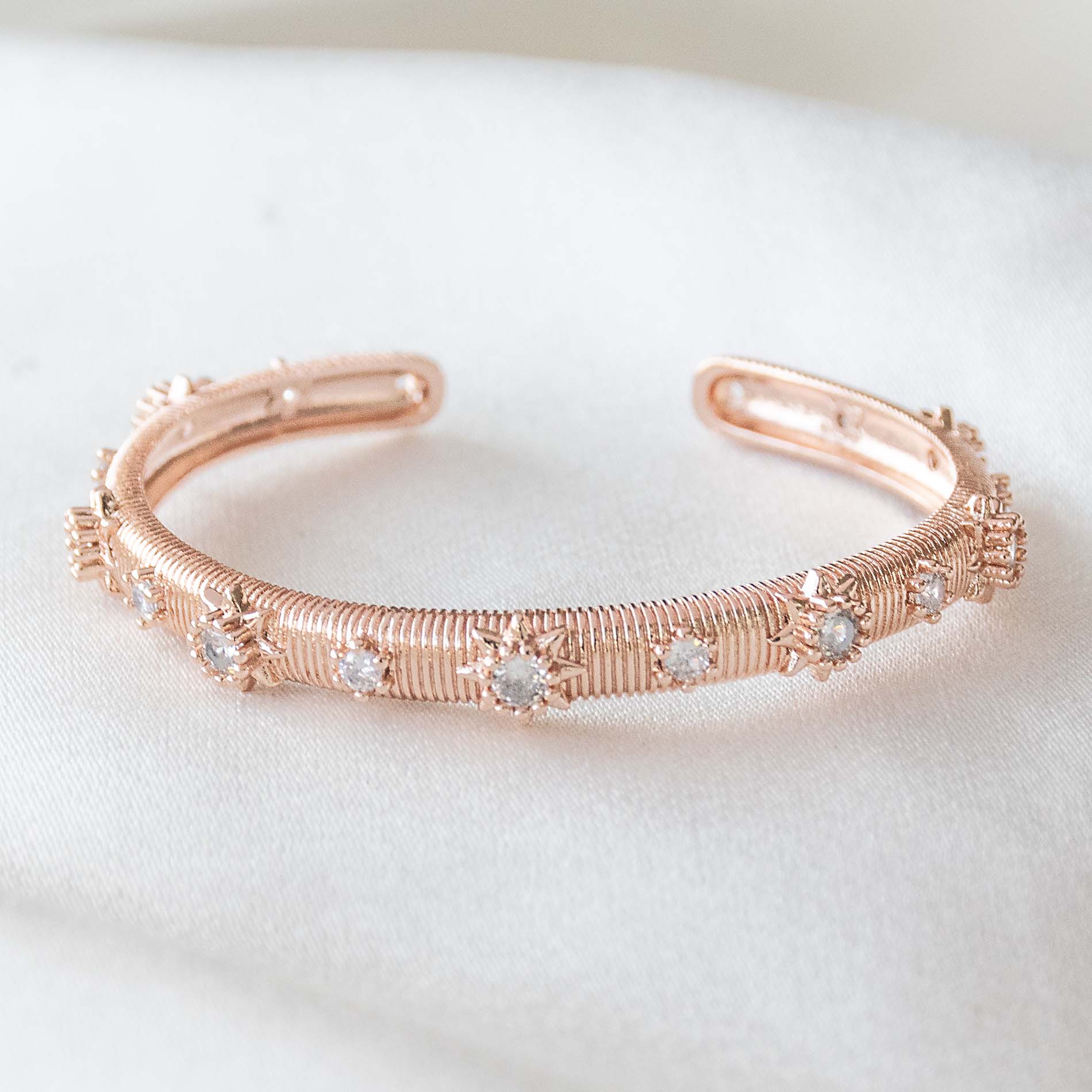 Crochet Studded Dainty Bangle