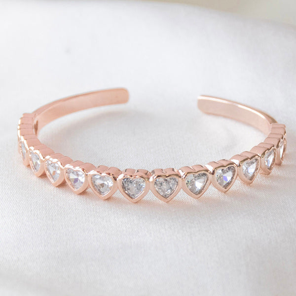 Multi Heart Studded Bangle