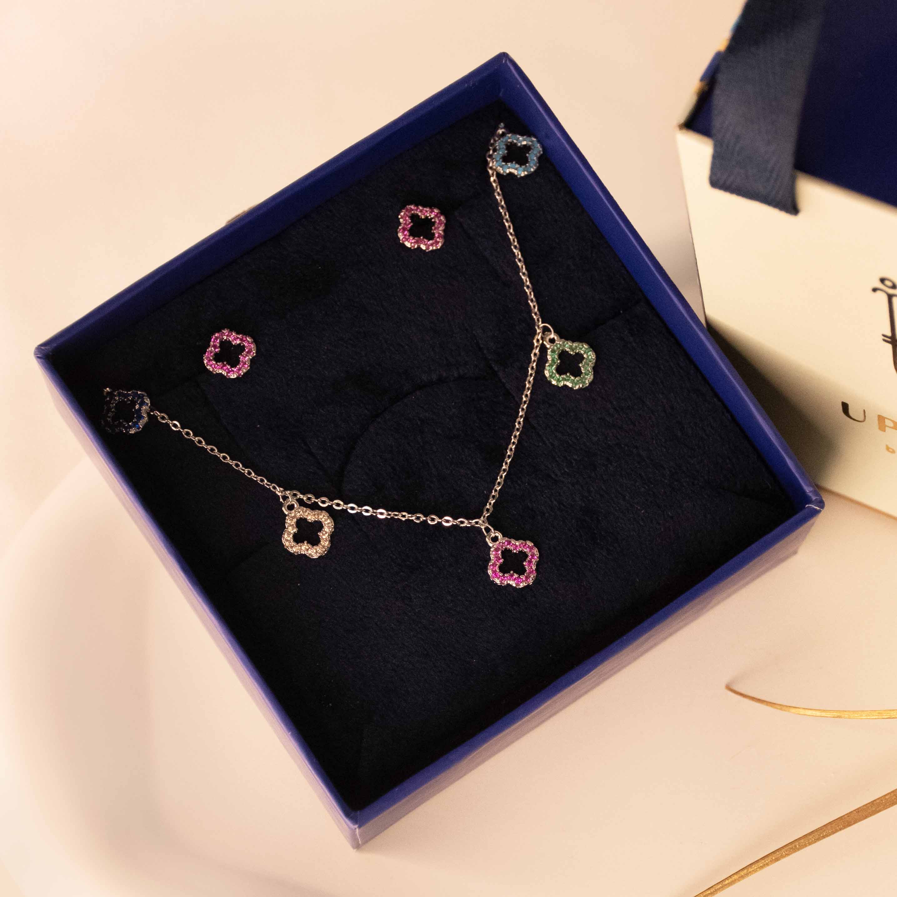 Multi Clover Necklace Gift Set