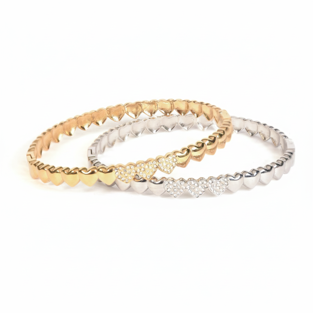 Cascade Heart Bangle
