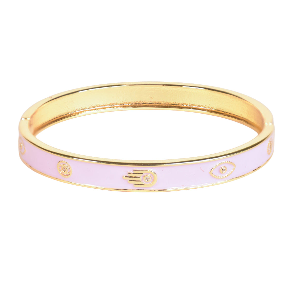 Pastel Hamsa Evil Eye Bangle