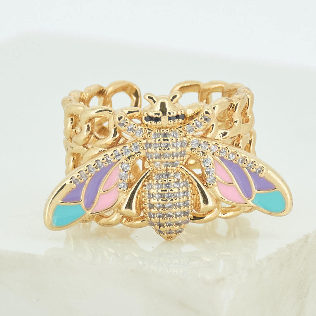 Vibrant Bee Band Rings