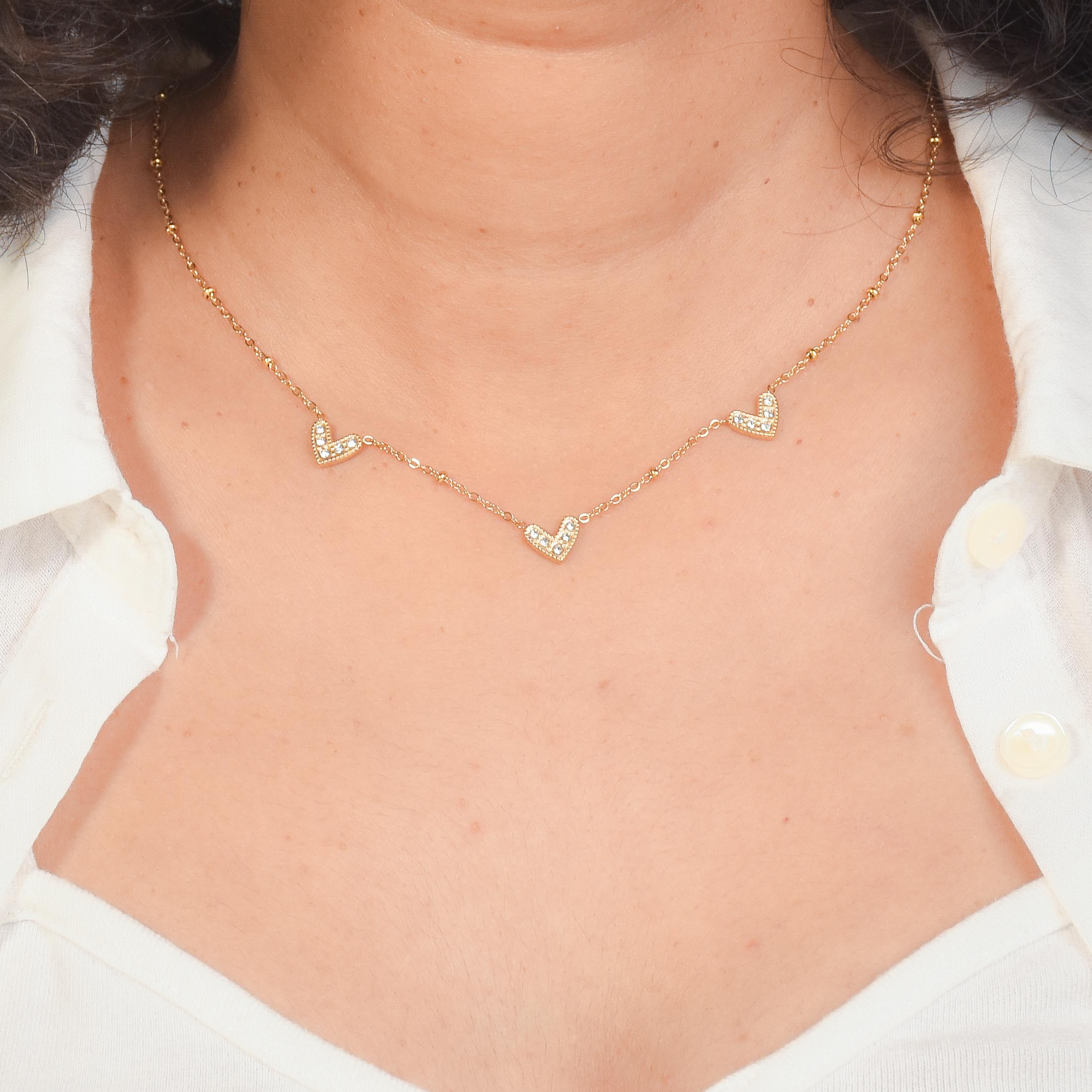 Triple Heart Necklace