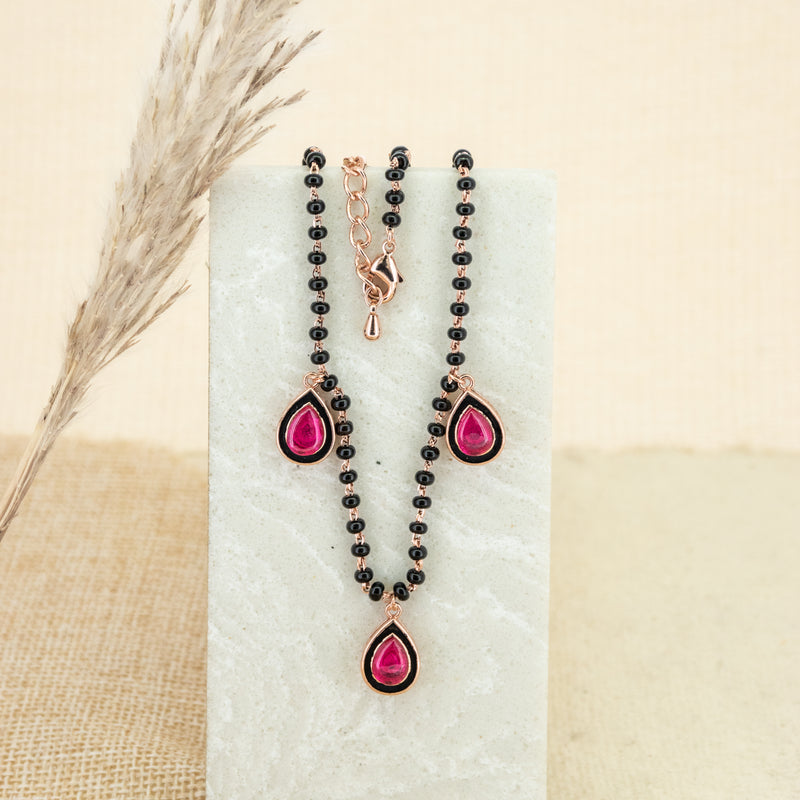 Ruby Stone Mangalsutra Necklace