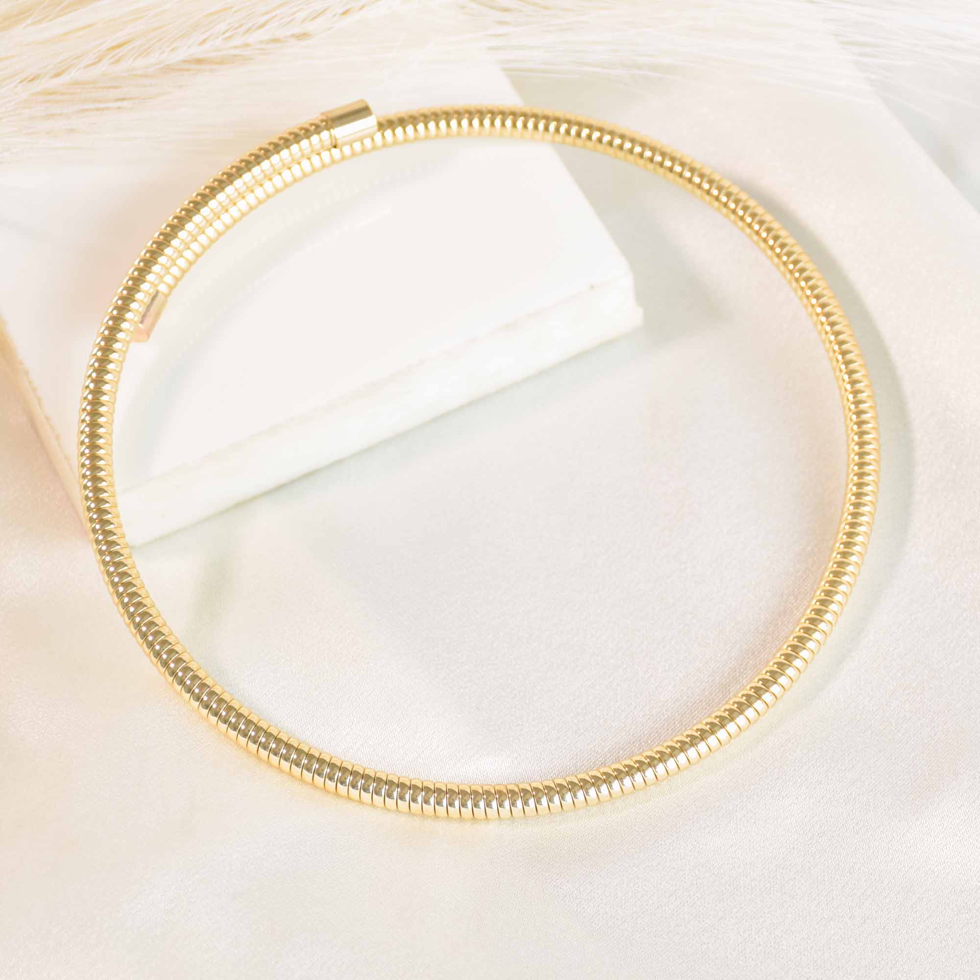 Modern Golden Choker Necklace