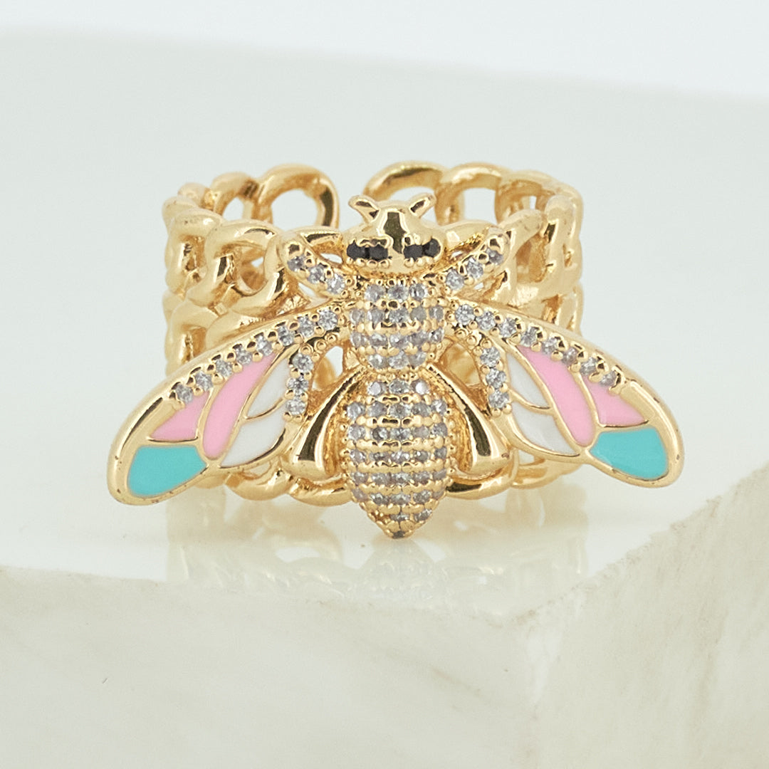 Vibrant Bee Band Rings