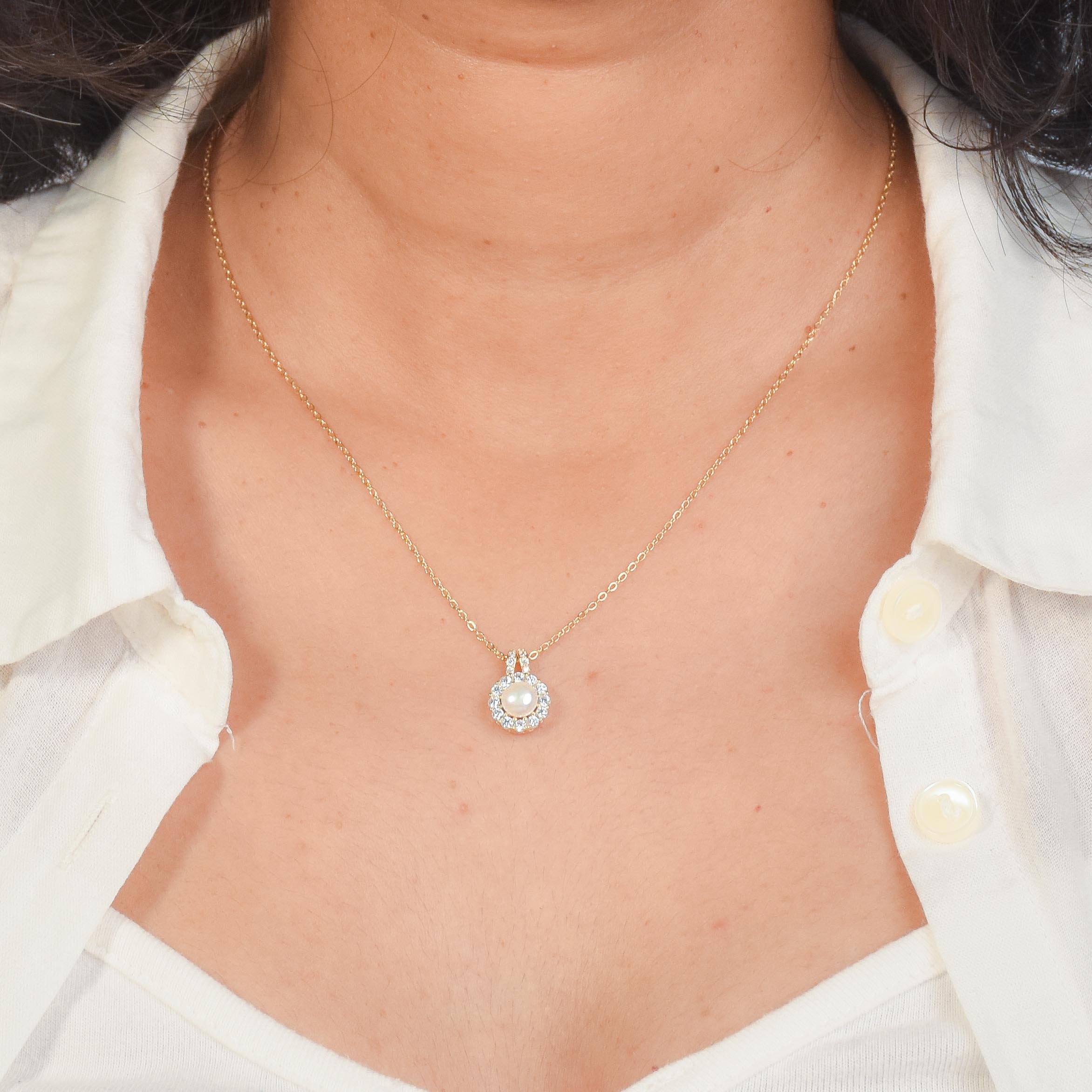 Sparkle Pearl Necklace