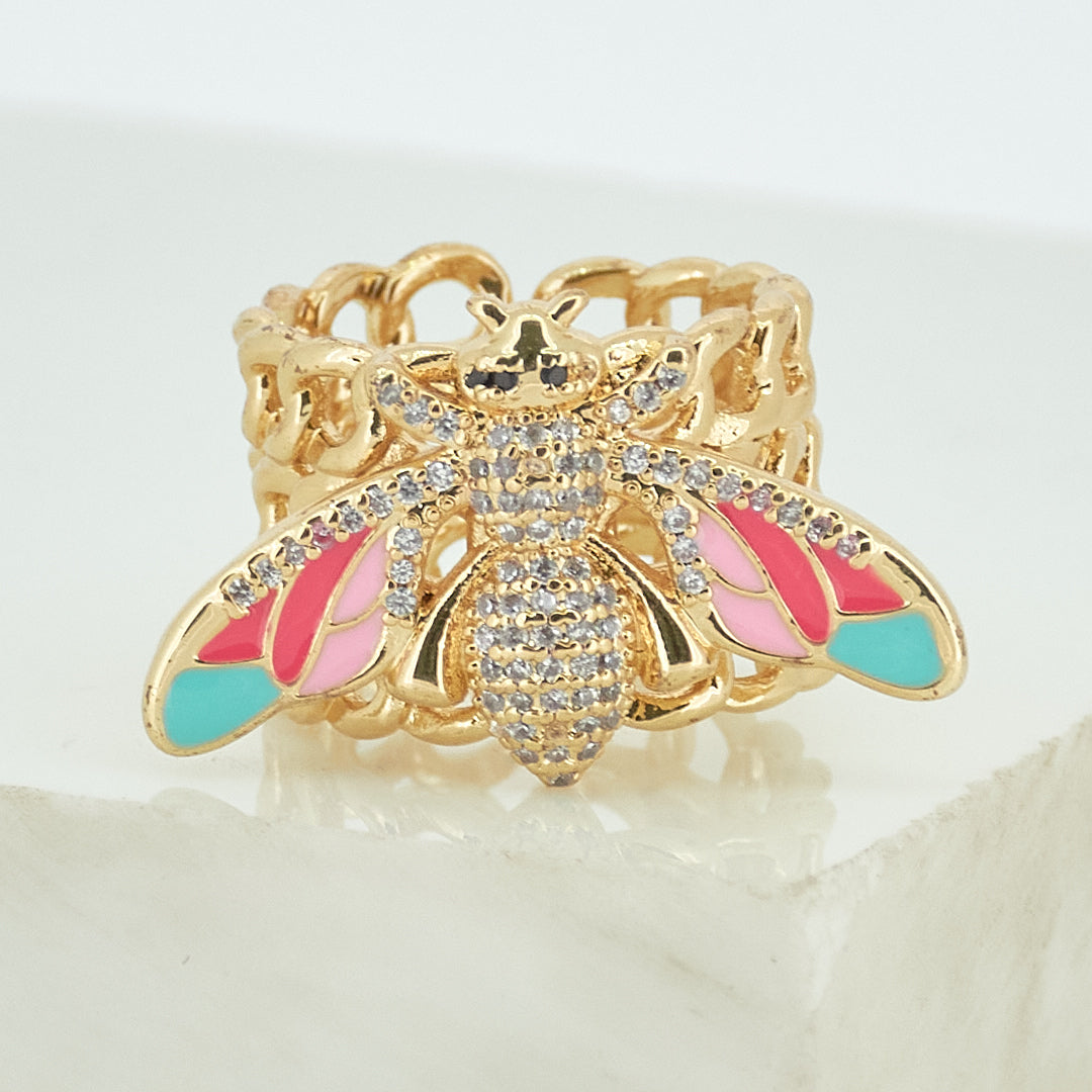 Vibrant Bee Band Rings