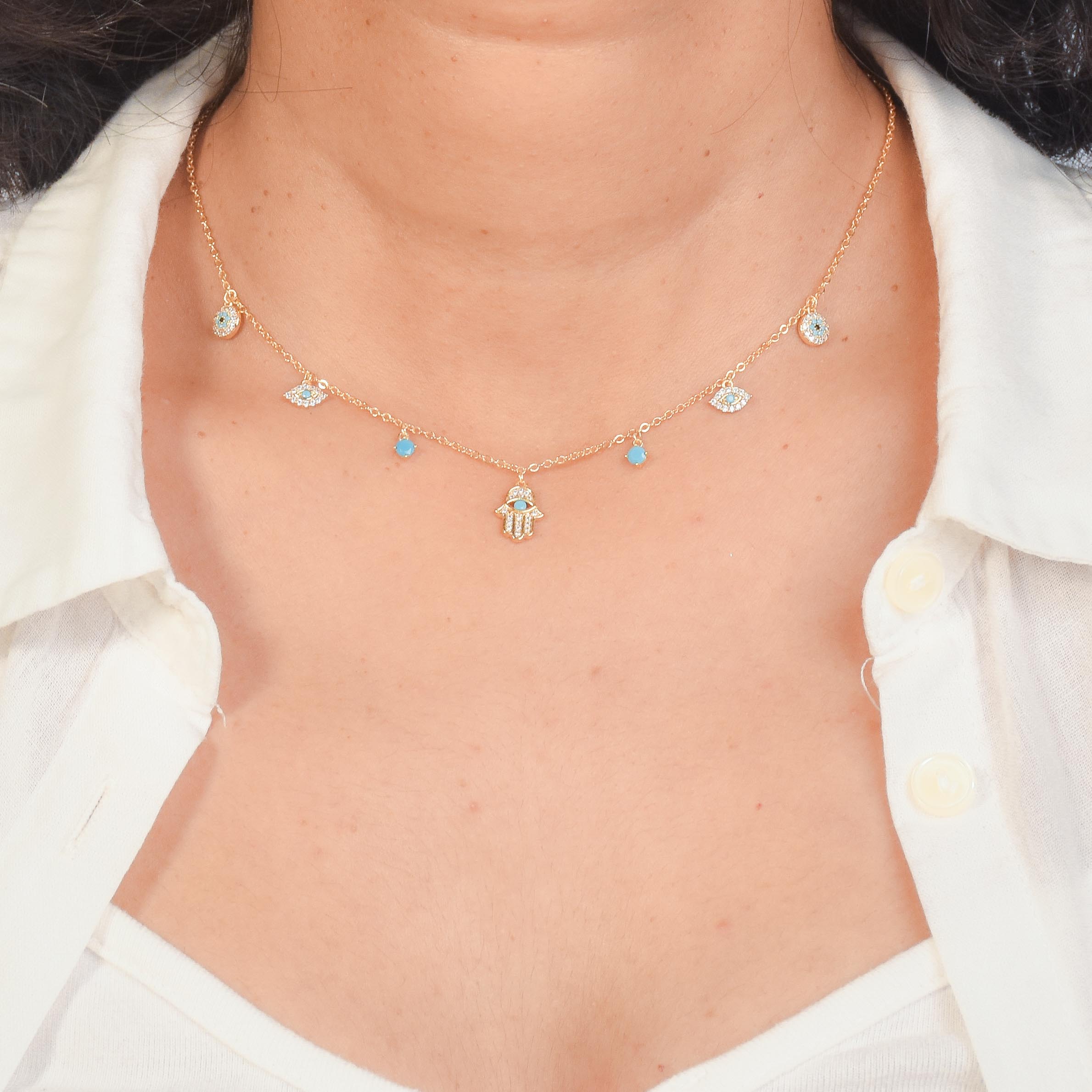 Mystic Evil Eye Choker