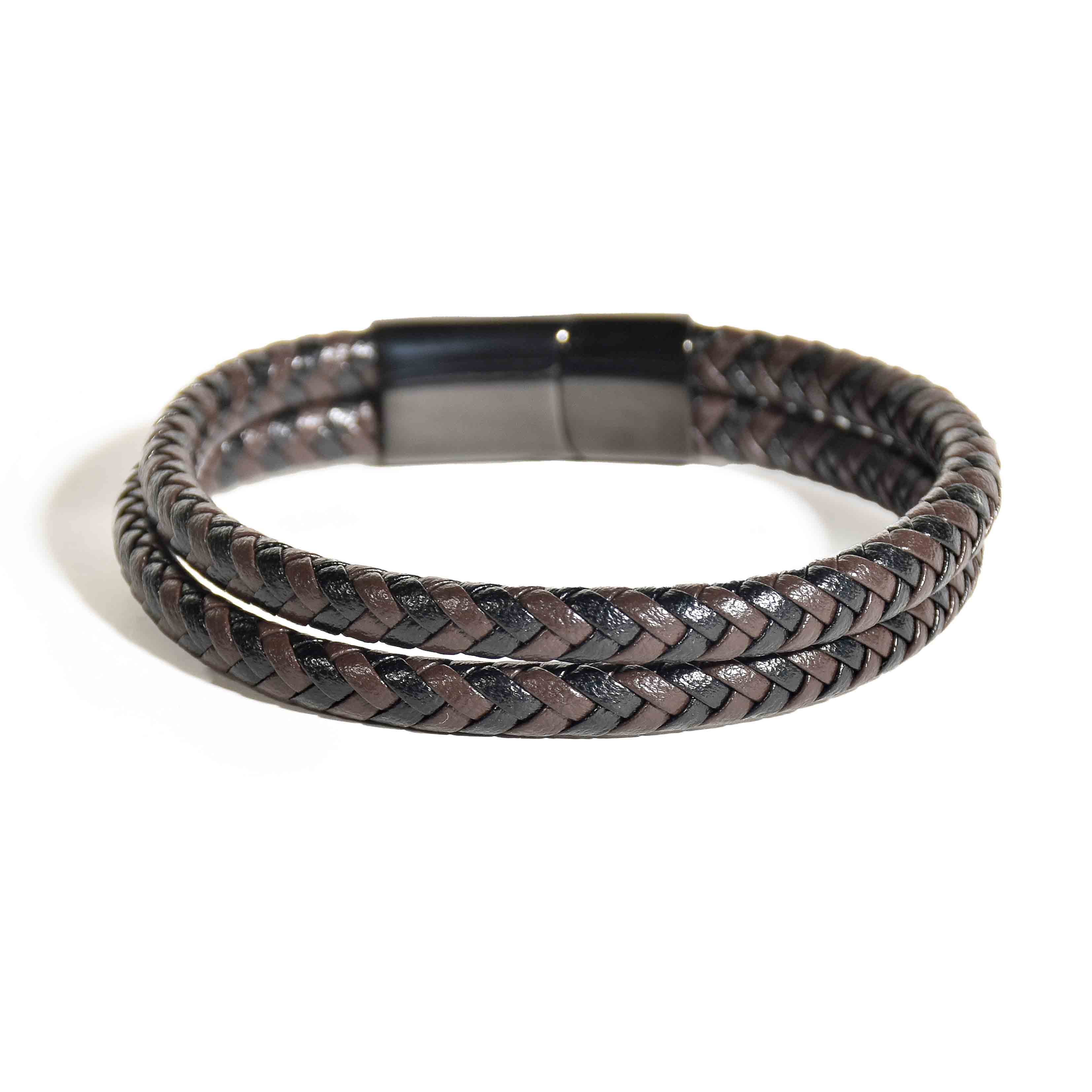 Braided Dual-Tone Men Bracelet