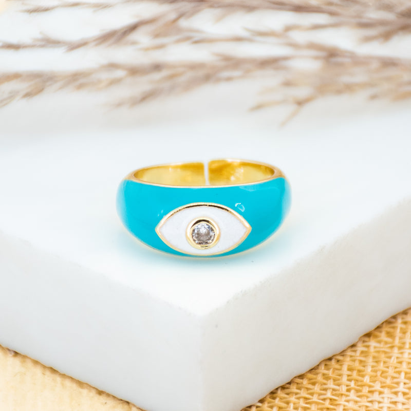 Blue Evil Eye Ring