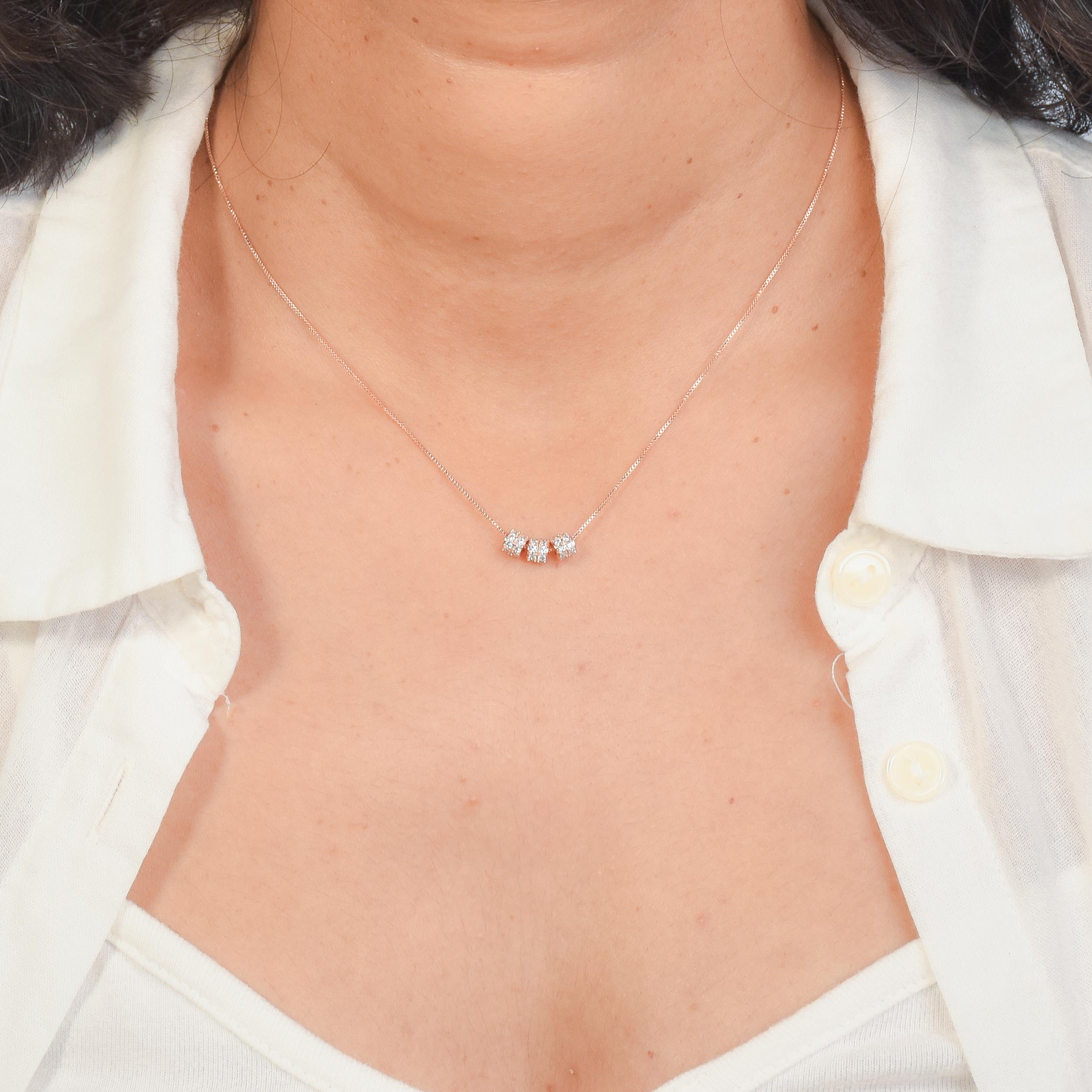 Triple Barrel Necklace