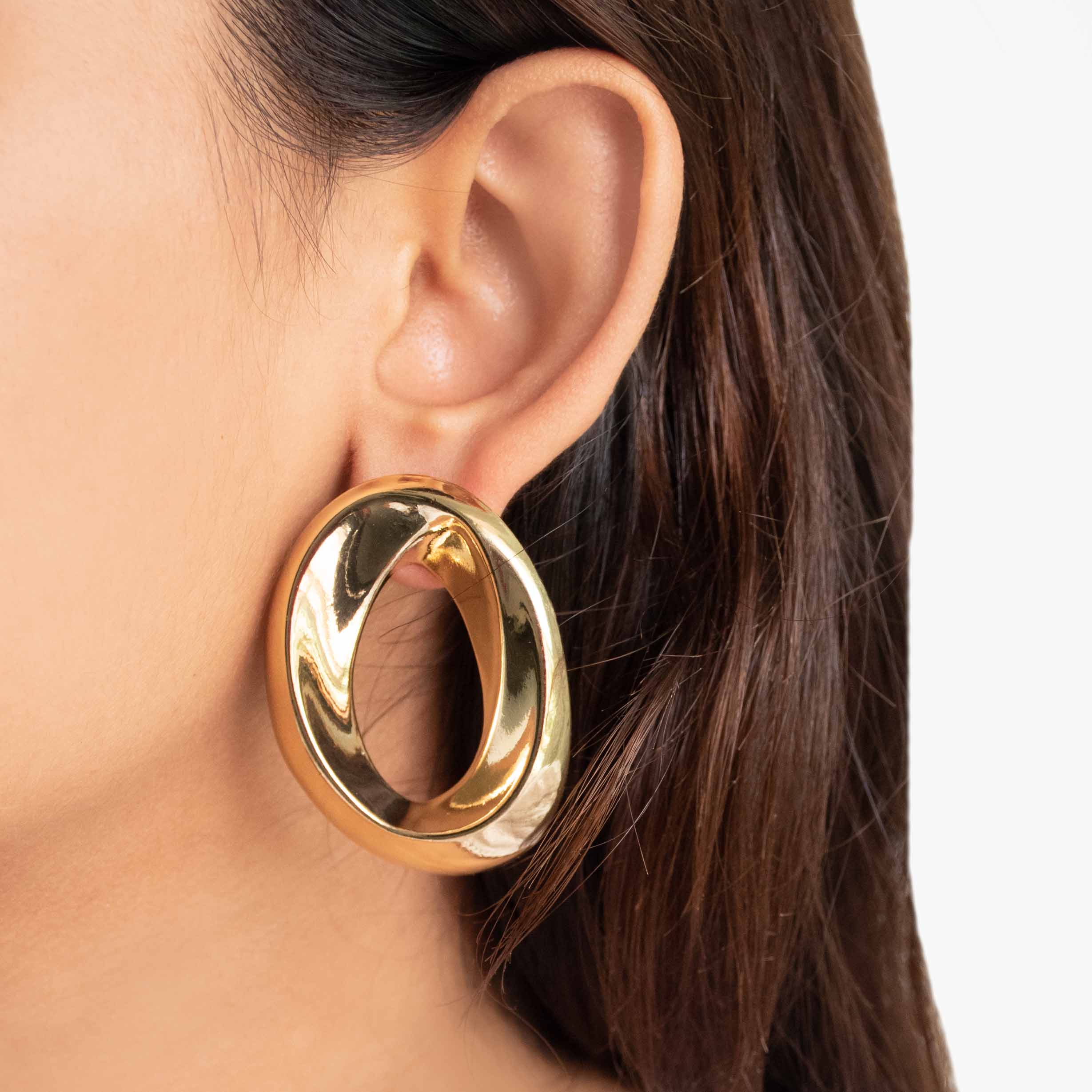 Oval Spiral Earrings