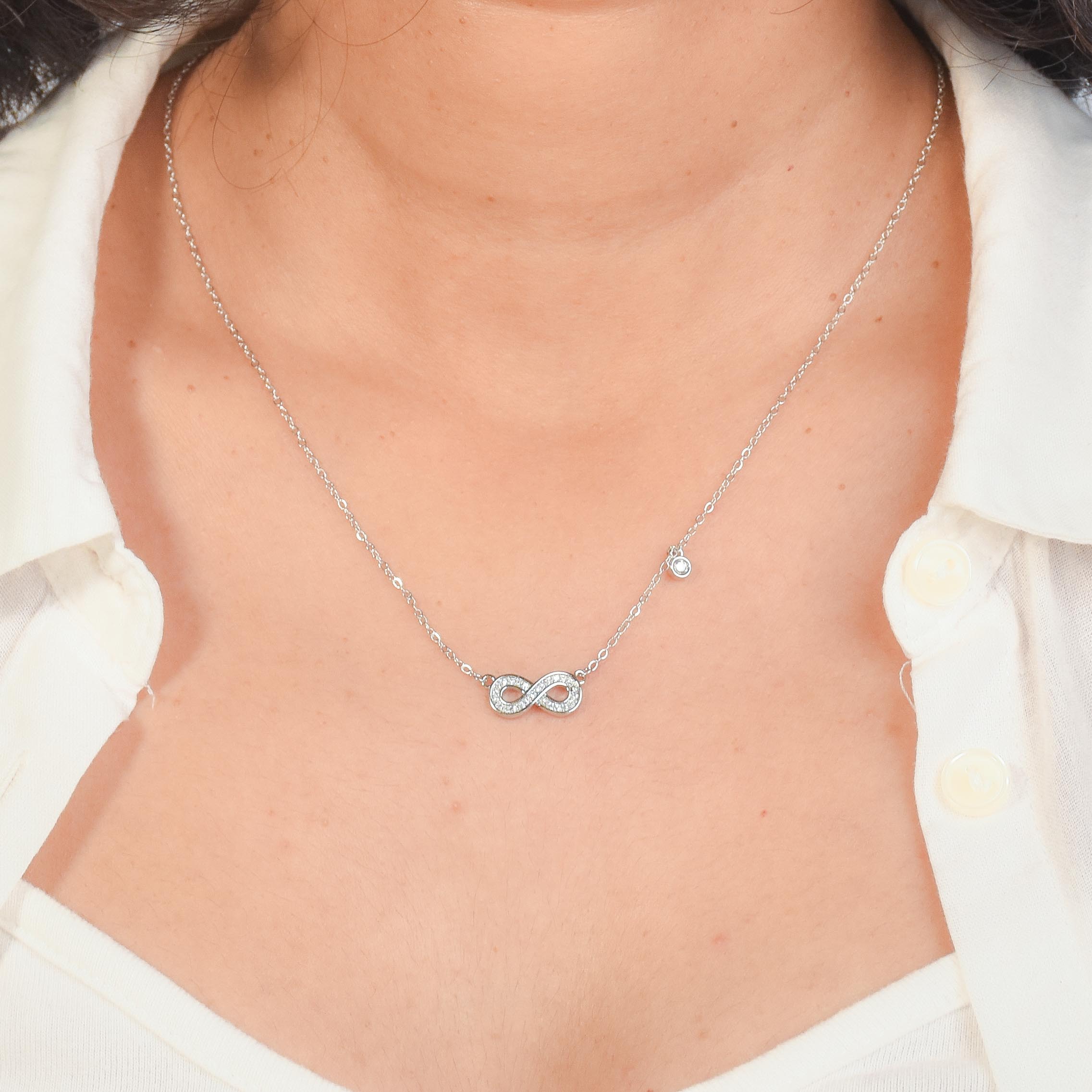 Glittering Infinity Necklace