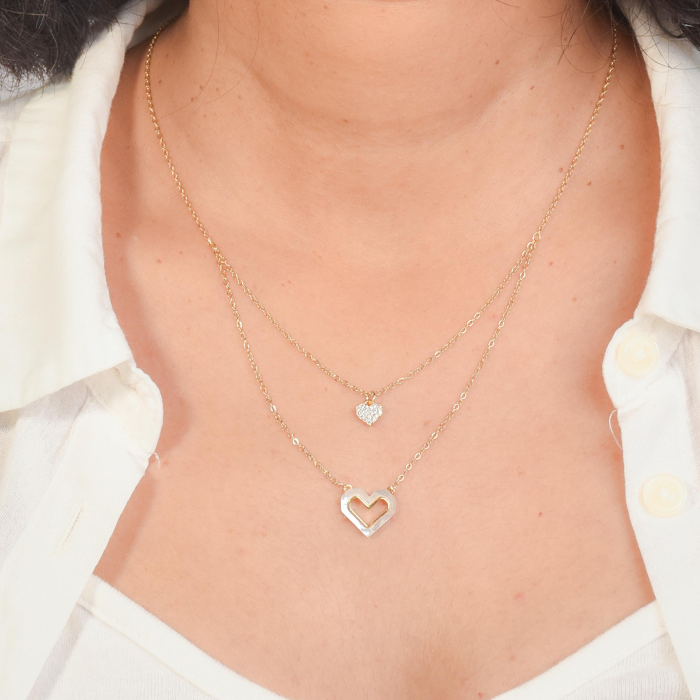 Elite Heart Layered Necklace