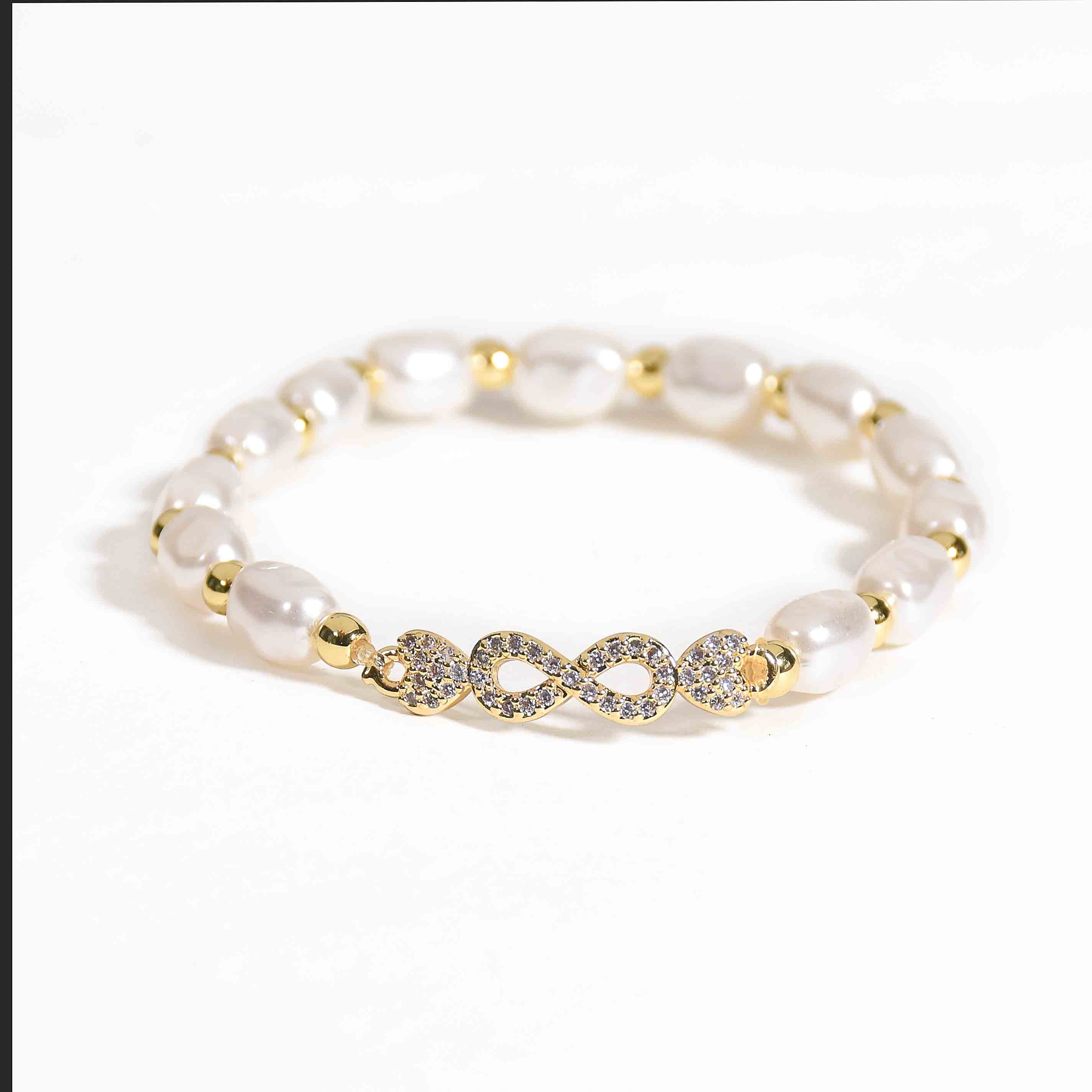 Pearl Infinity Bracelet