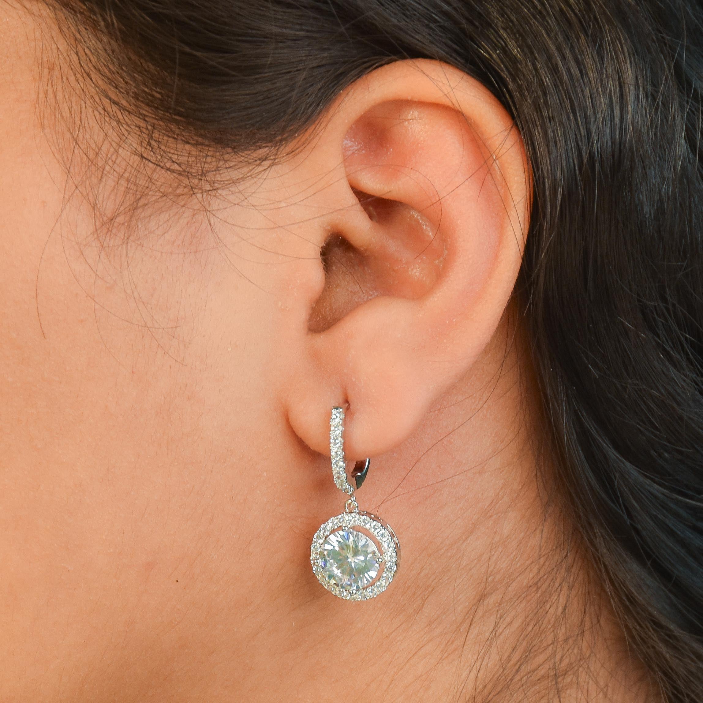 Solitaire Drop Earring