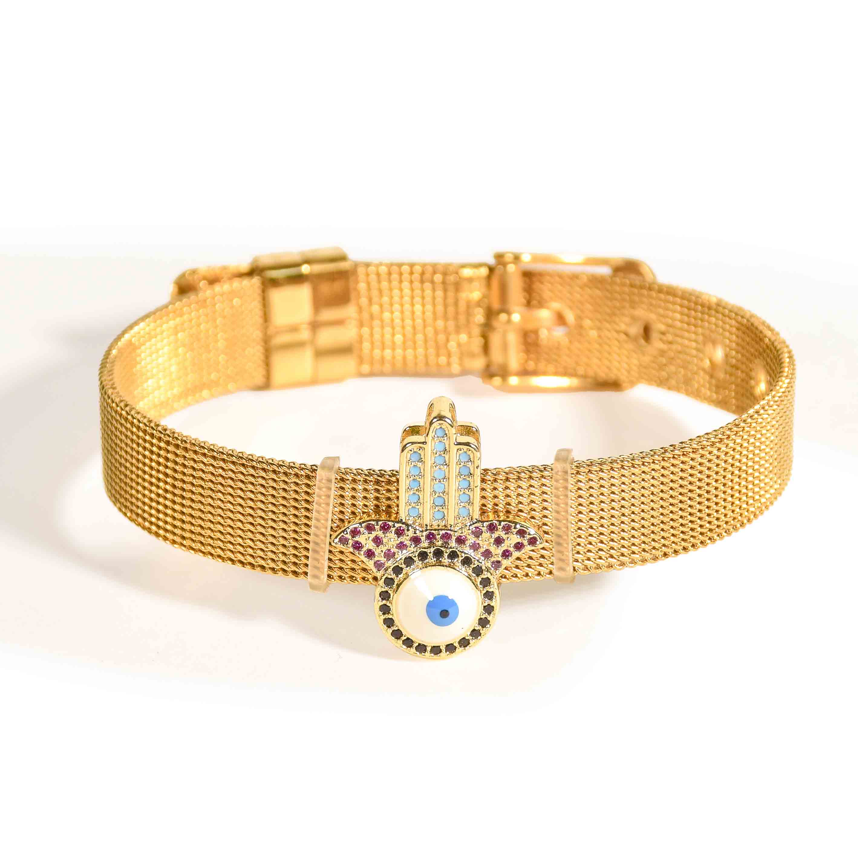 Rainbow Hamsa Watch Belt