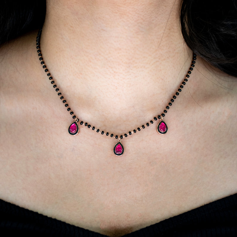 Ruby Stone Mangalsutra Necklace