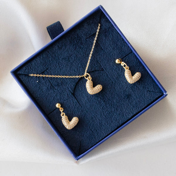 Heart Necklace Set + Gift Box