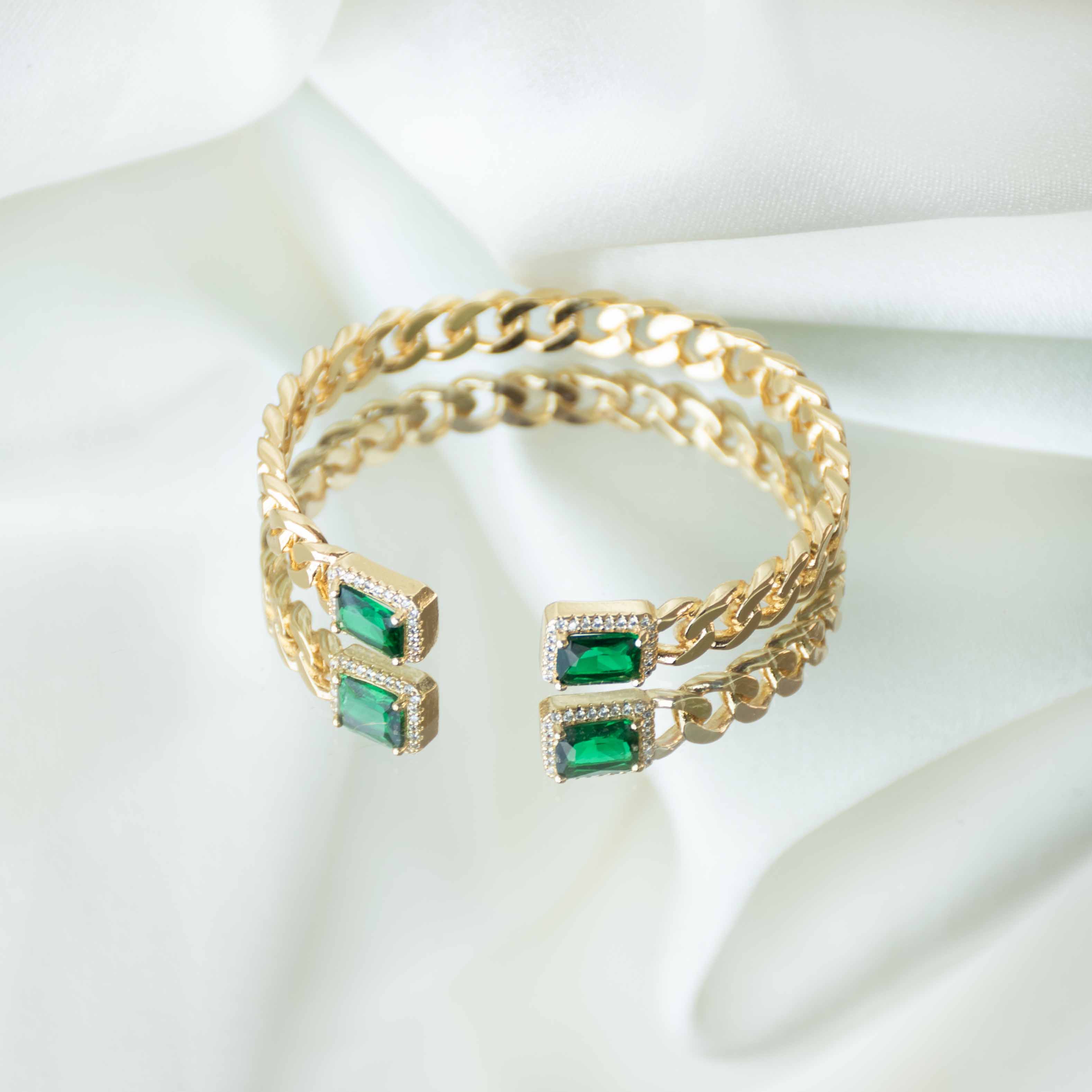 Emerald Loop Bangle