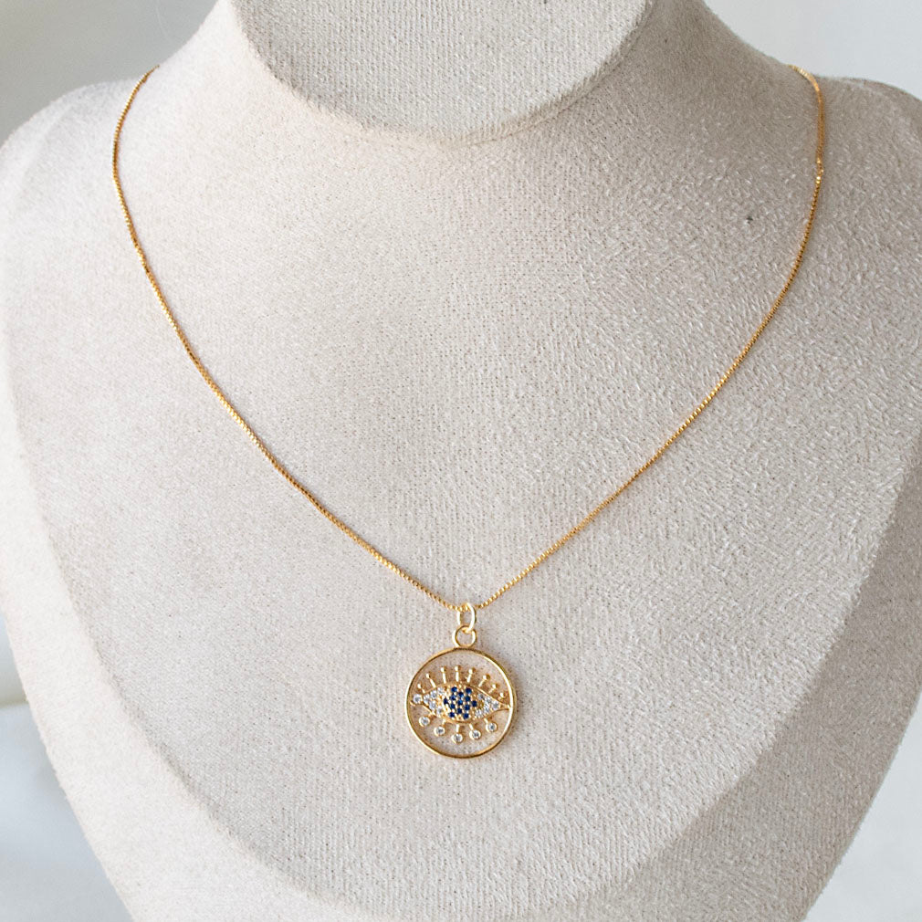 Round Evil Eye Necklace