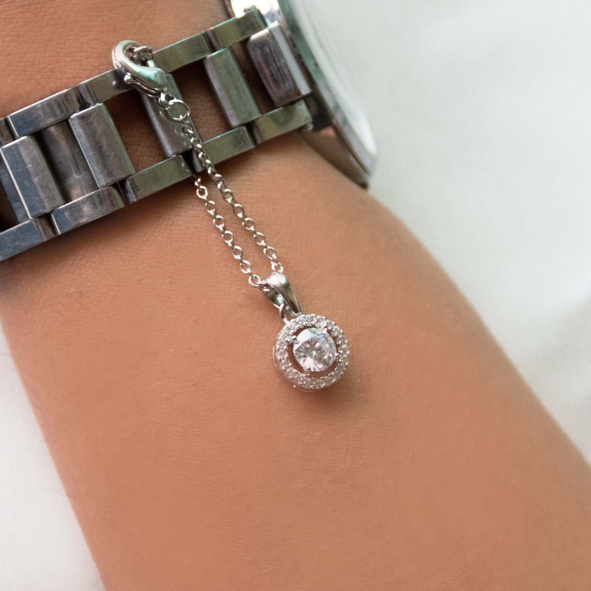 Round Diamond Watch Charm