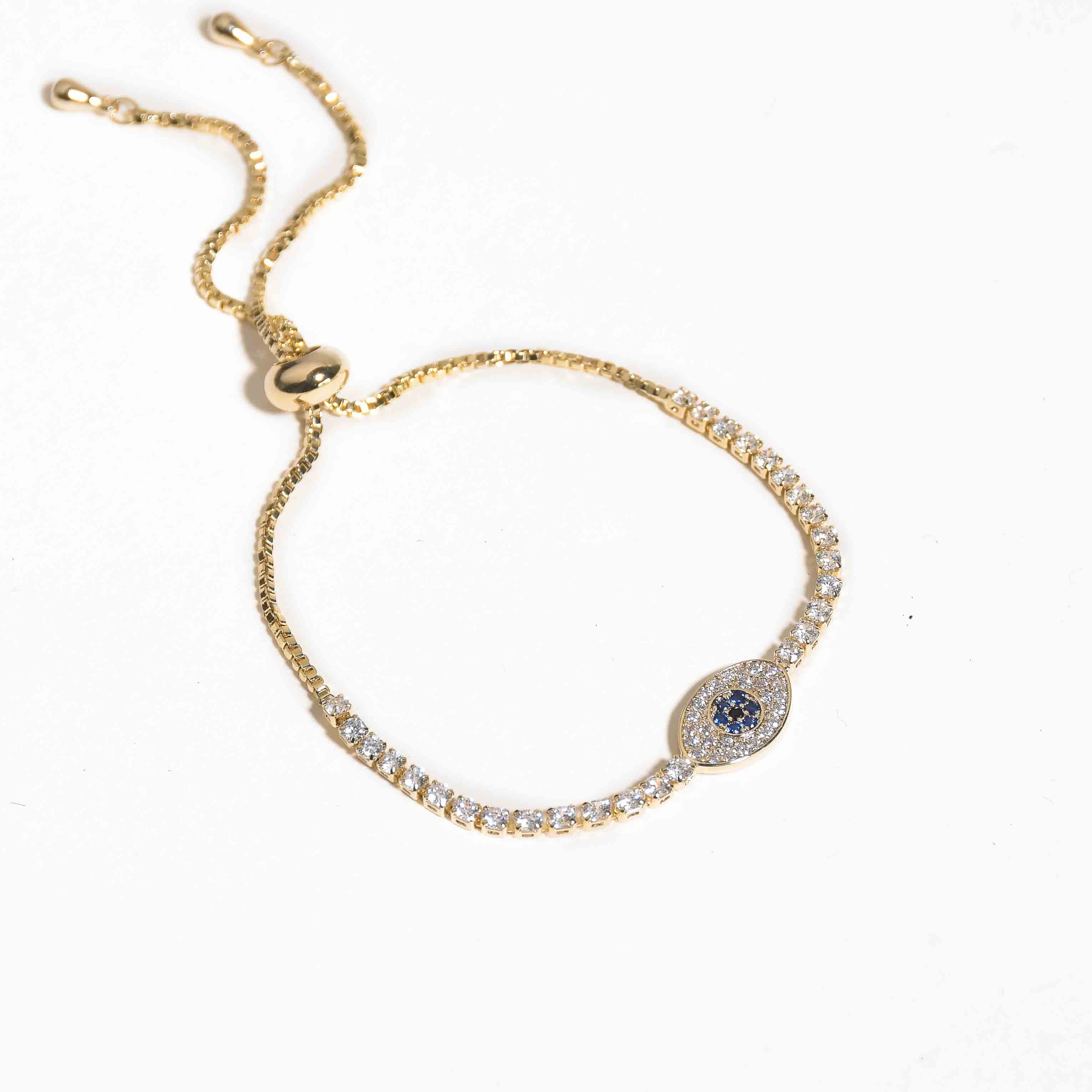 Minimal Evil Eye Bracelet