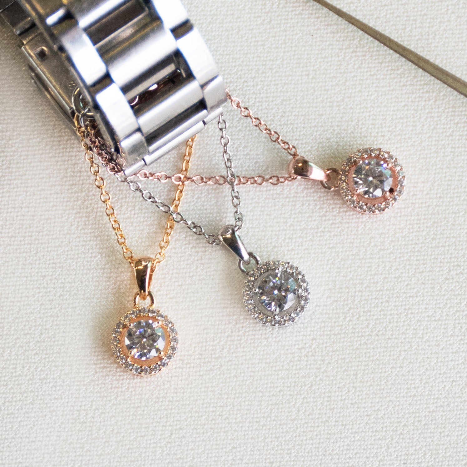 Round Diamond Watch Charm