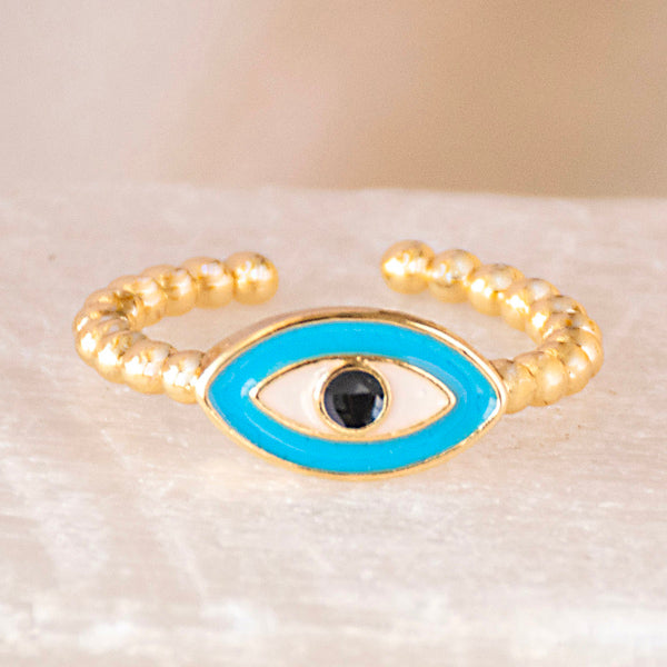 Pastel Evil Eye Ring