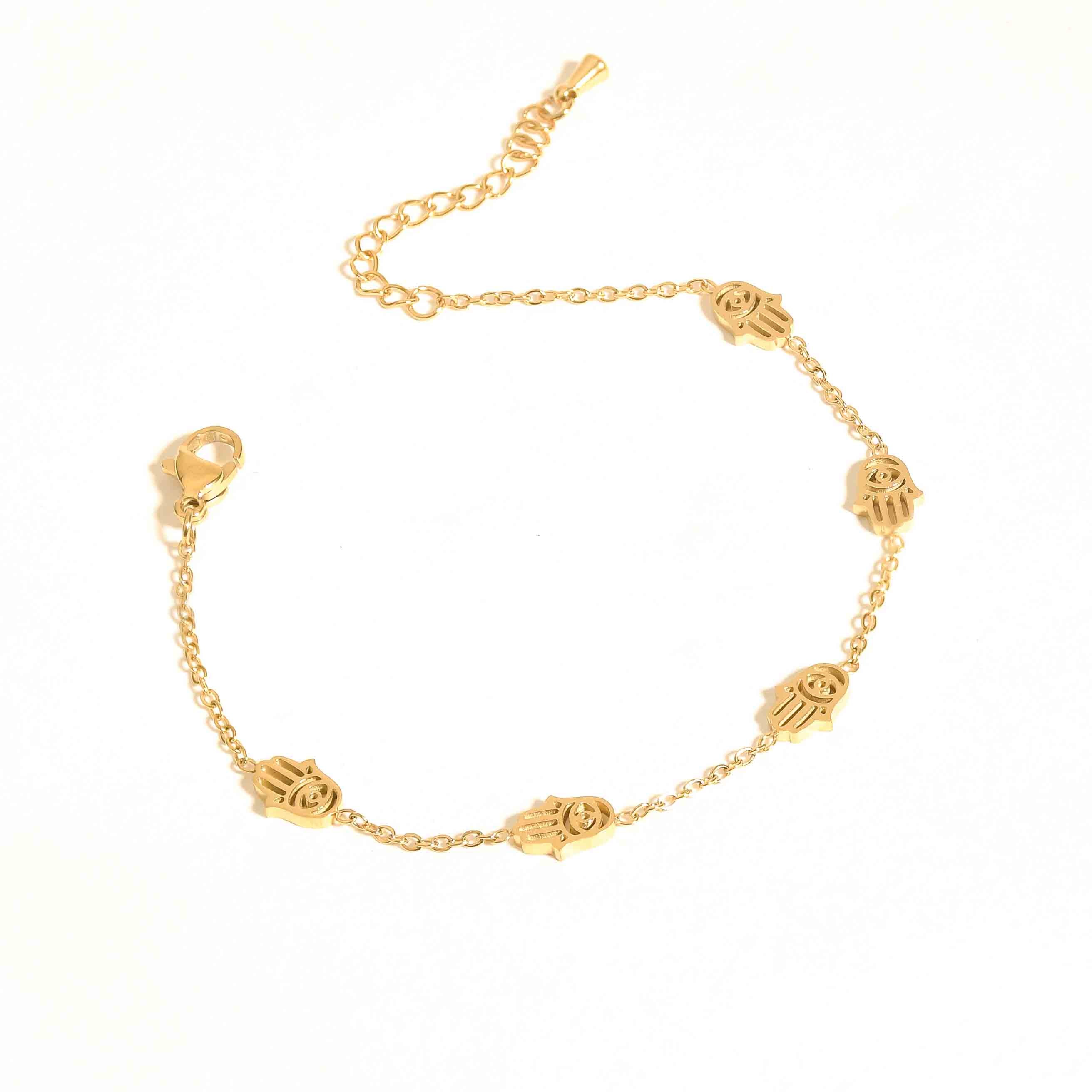 Tiny Multi Hamsa Bracelet