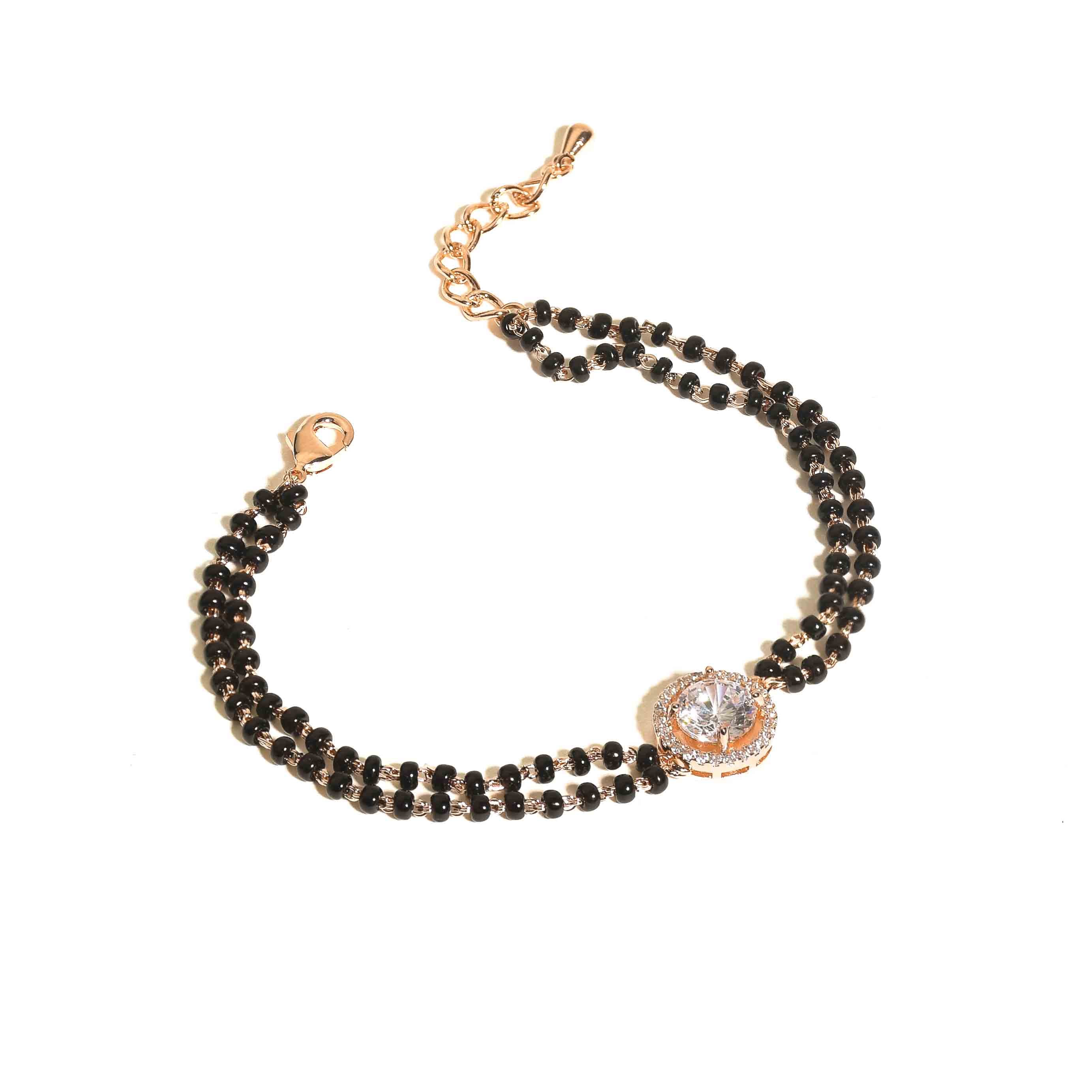 Round Diamond Mangalsutra Bracelet