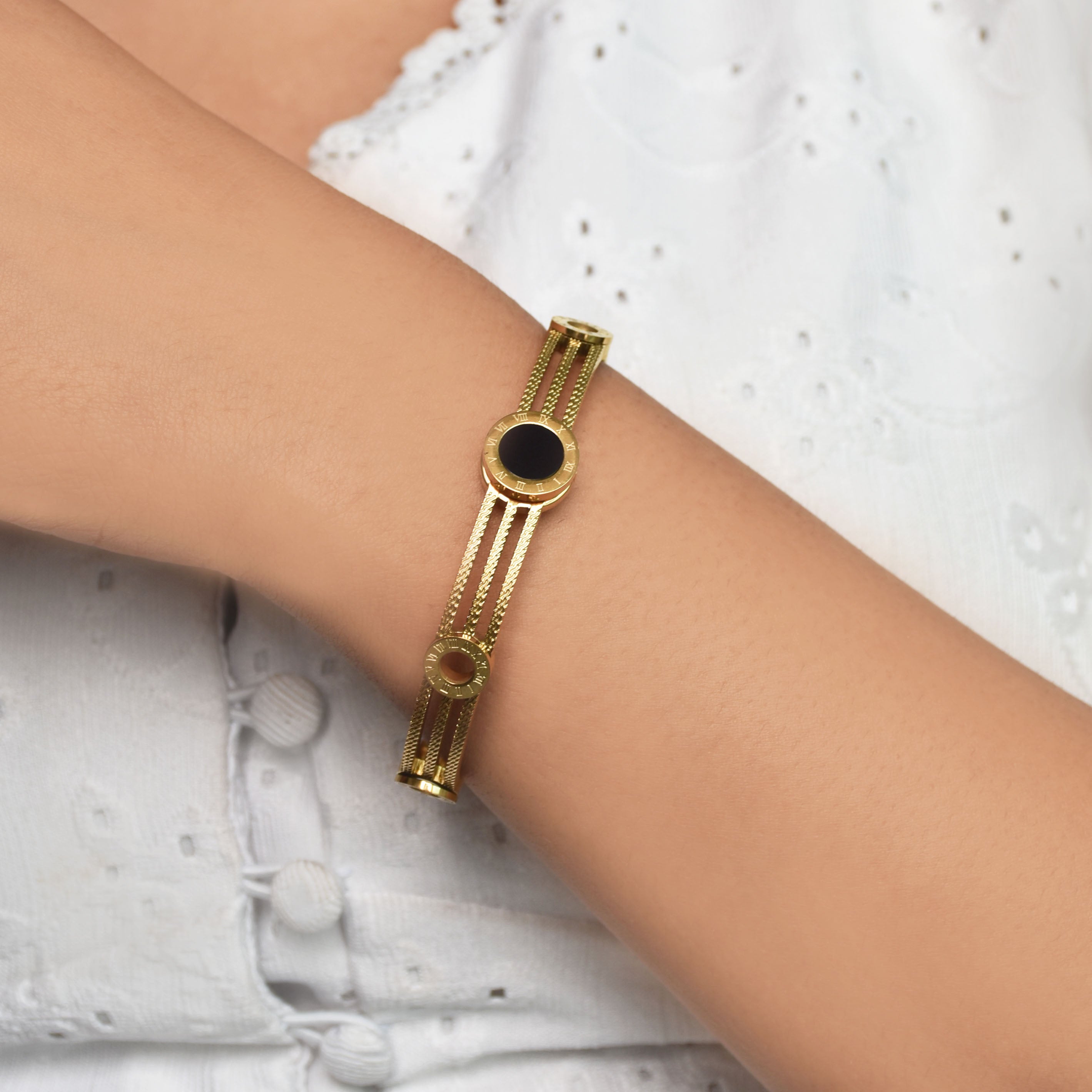 Roman Triple Layered Bangle