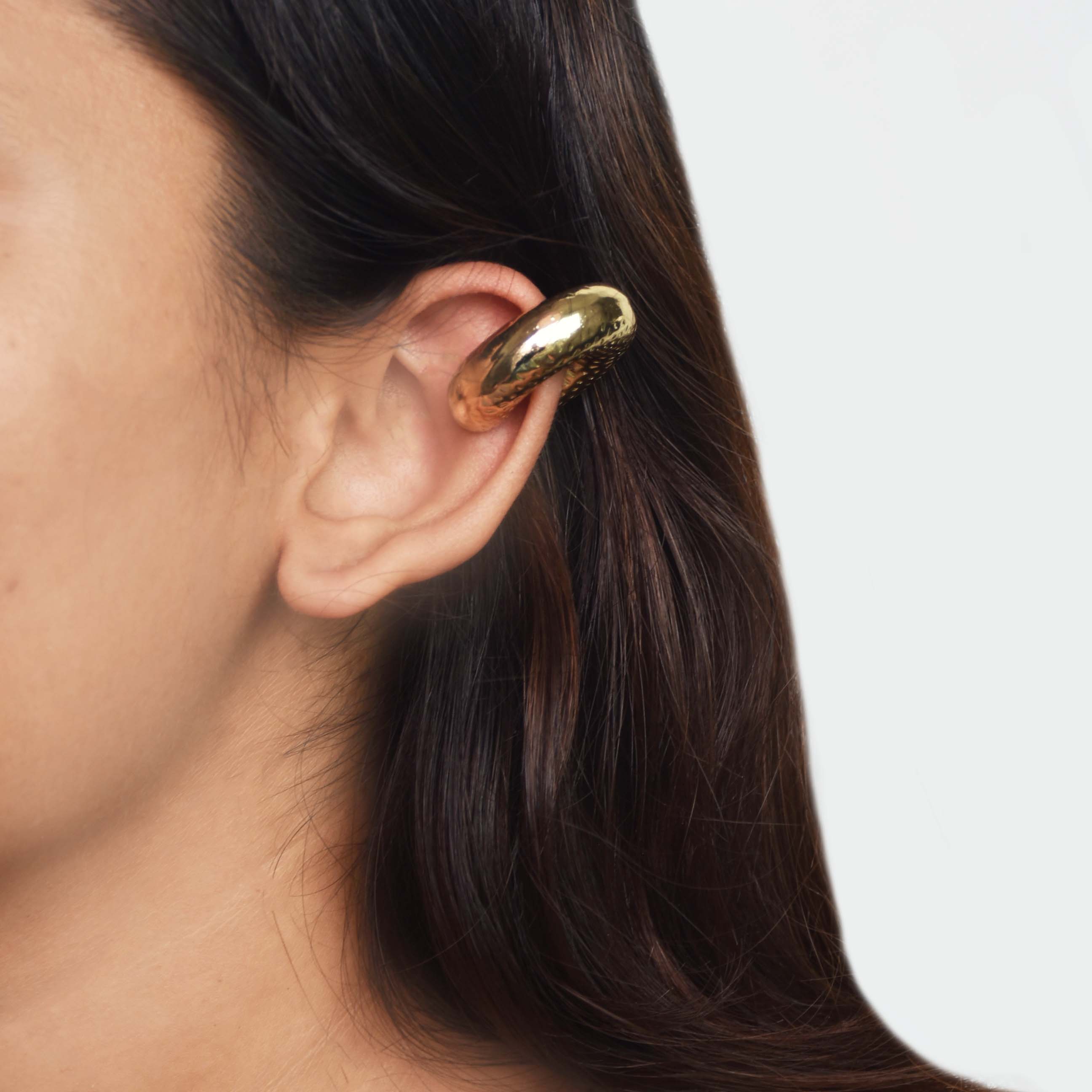 Chunky Golden Ear Cuff Upakarna Ear Cuffs Adjustable