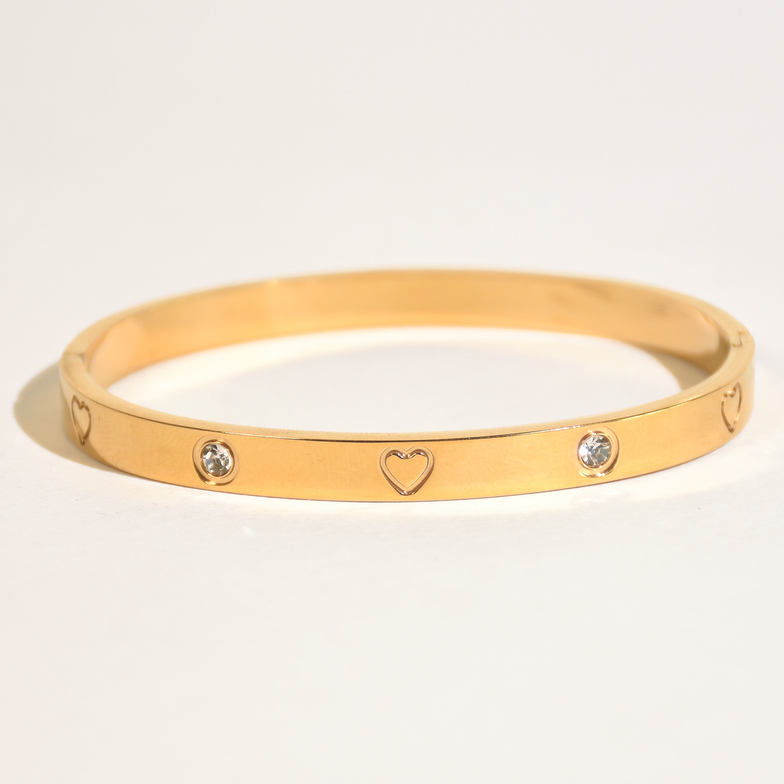 Studded Heart Bangle